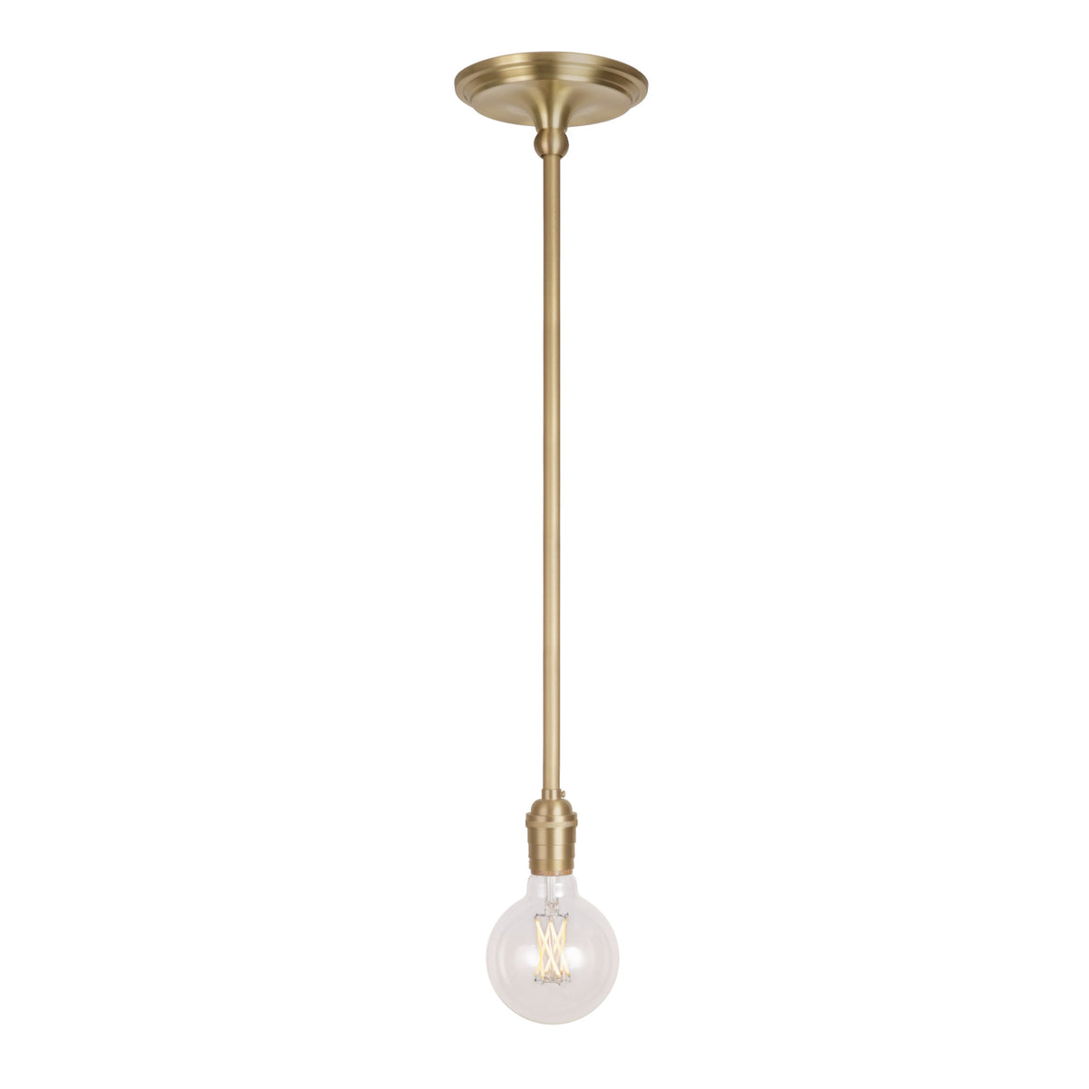 Grace Rod Pendant shown in Brass