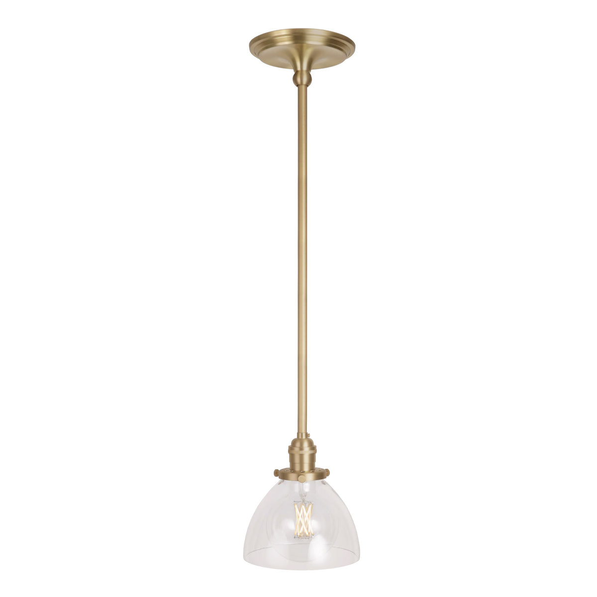 Grace Rod Pendant shown in Brass