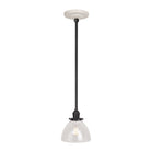 Grace Rod Pendant shown in Graphite Patina with a Gloss White Ceramic canopy