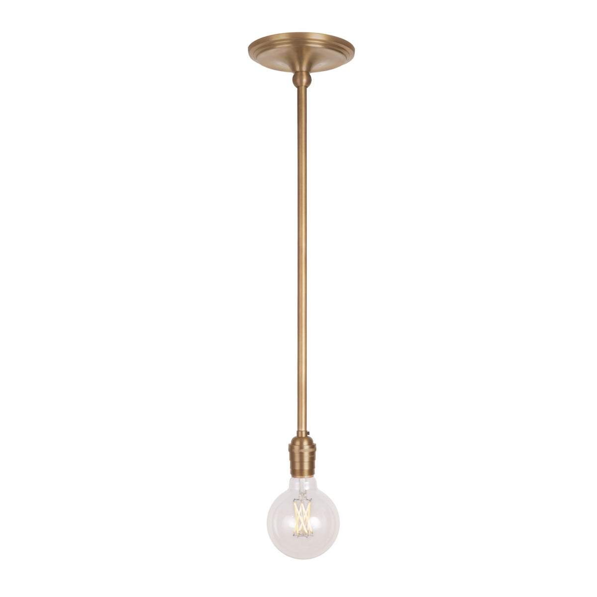 Grace Rod Pendant shown in Heirloom Brass