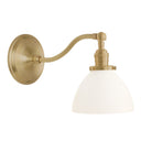 Grace Sconce shown in Brass with an Opal Glass shade