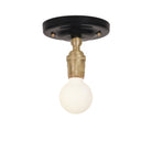 Grace Surface shown in Brass with a Gloss Black Ceramic canopy and no shade