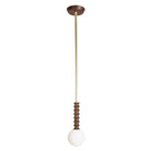 Joslyn Pendant shown in Walnut with Brass