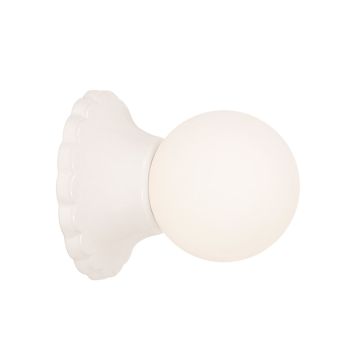 Juliette Sconce in Gloss White Glaze