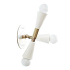 Leopold shown in White with Brass
