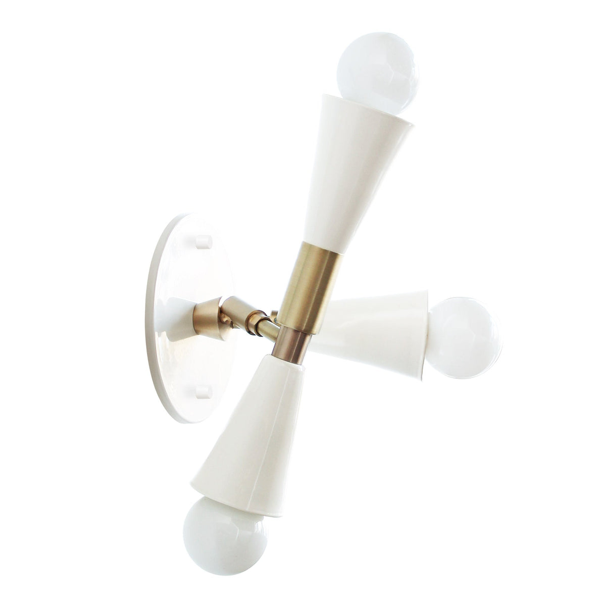 Leopold shown in White with Brass