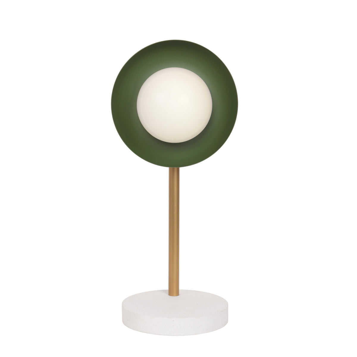 Lexi Lamp shown with a solid Garden Green shade