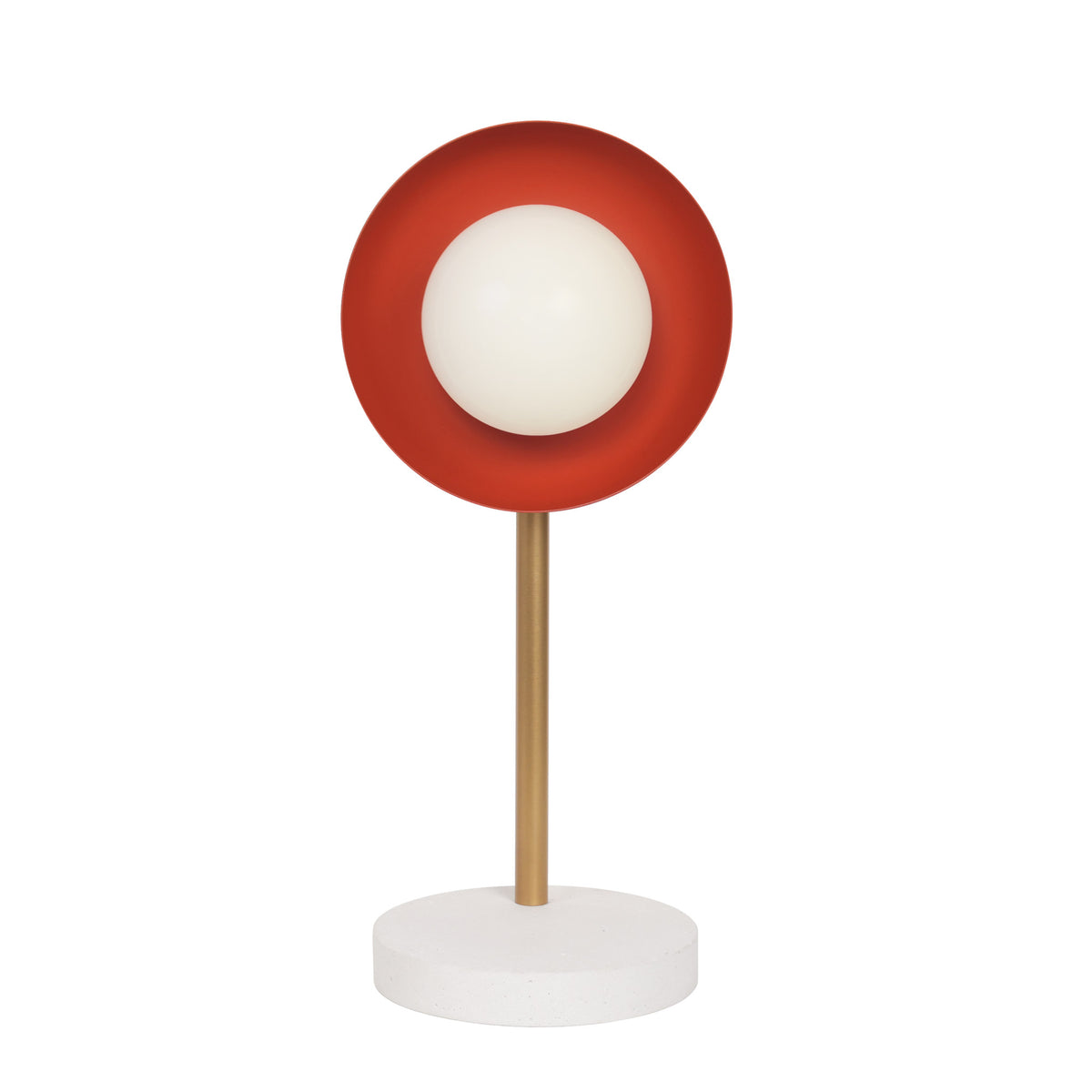 Lexi Lamp shown with a solid Persimmon shade