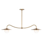 Marie Double Pendant shown in Heirloom Brass