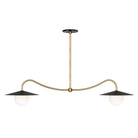 Marie Double Pendant shown in Matte Black with Heirloom Brass