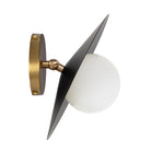 Marie Flush Sconce shown in Matte Black with Heirloom Brass
