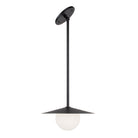 Marie Pendant shown in Matte Black with a Vaulted Ceiling option