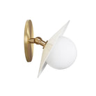 Marie Petite Flush Sconce shown in White with Brass