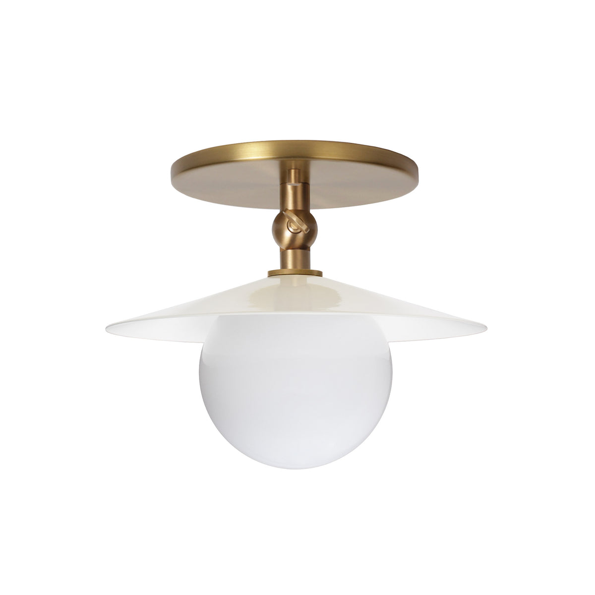 Marie Petite Surface shown in White with Heirloom Brass