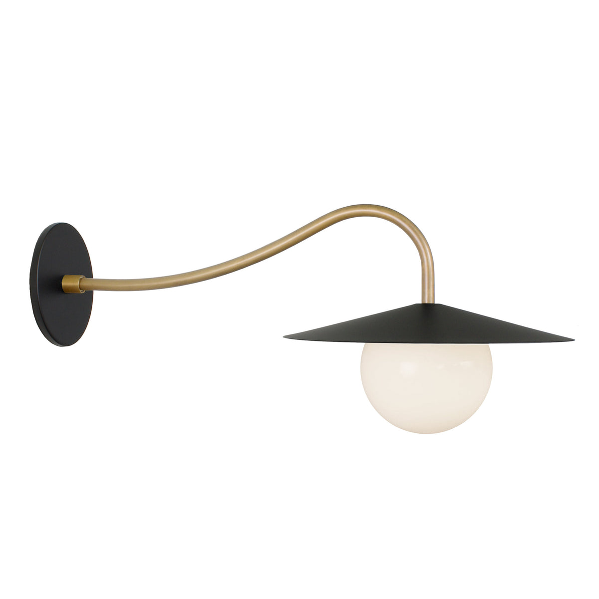 Marie Sconce shown in Matte Black with Heirloom Brass