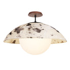 Maru Surface with a Sumi Shade shown in Matte Black with a Walnut Wood canopy
