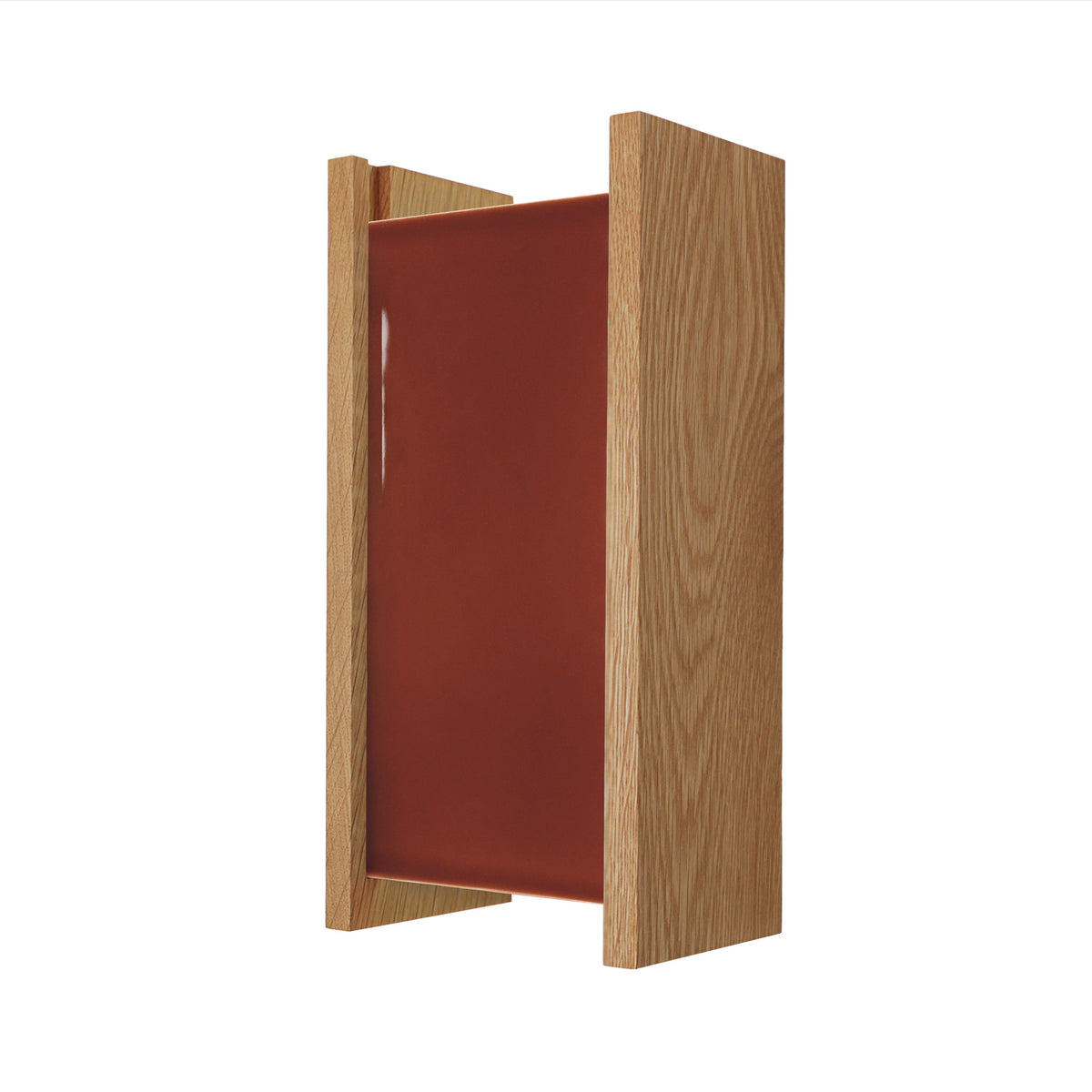 McKenzie Sconce shown in Oak with a Cinnamon Ceramic Finish