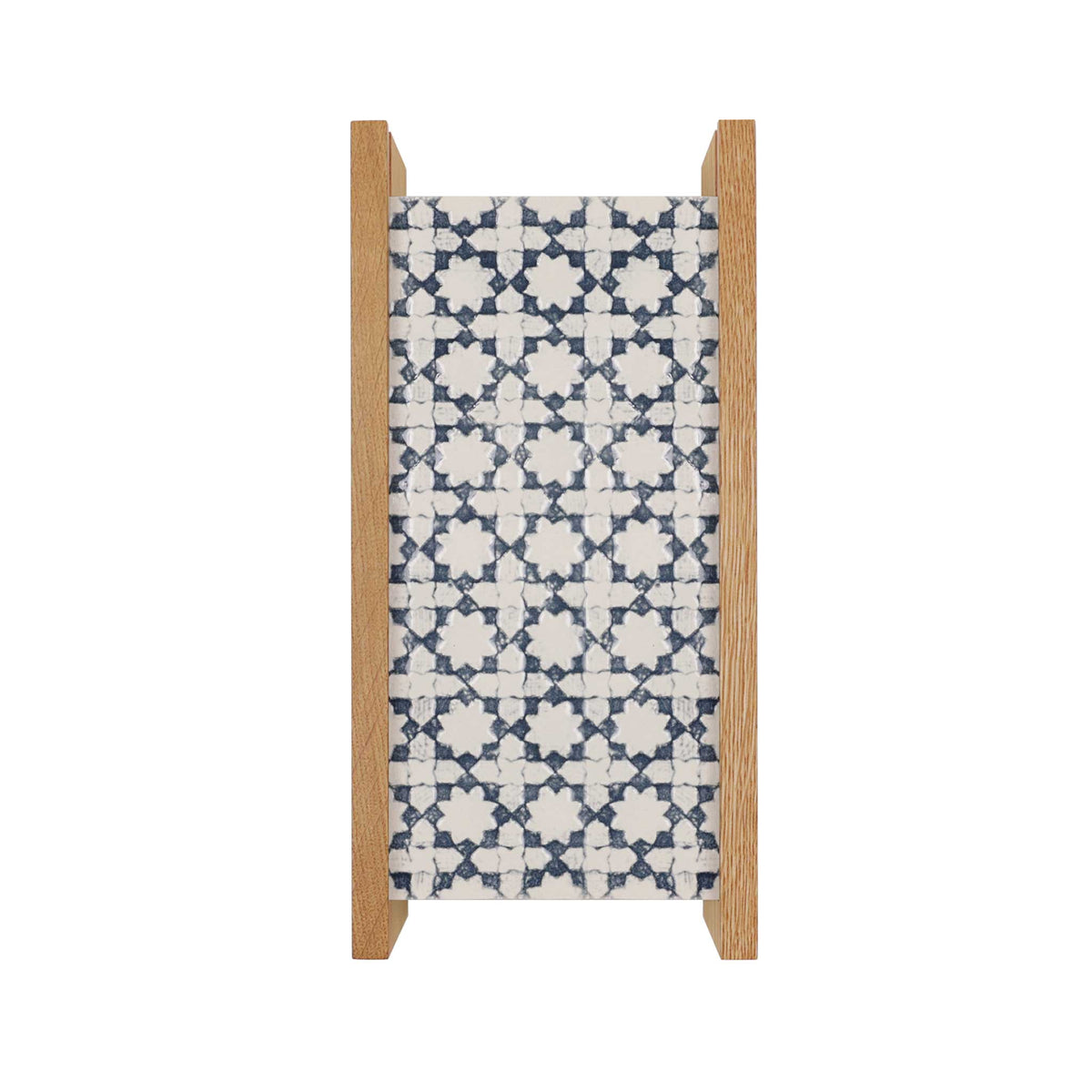 McKenzie Sconce shown in Oak with an Indigo Blue Ceramic Finish
