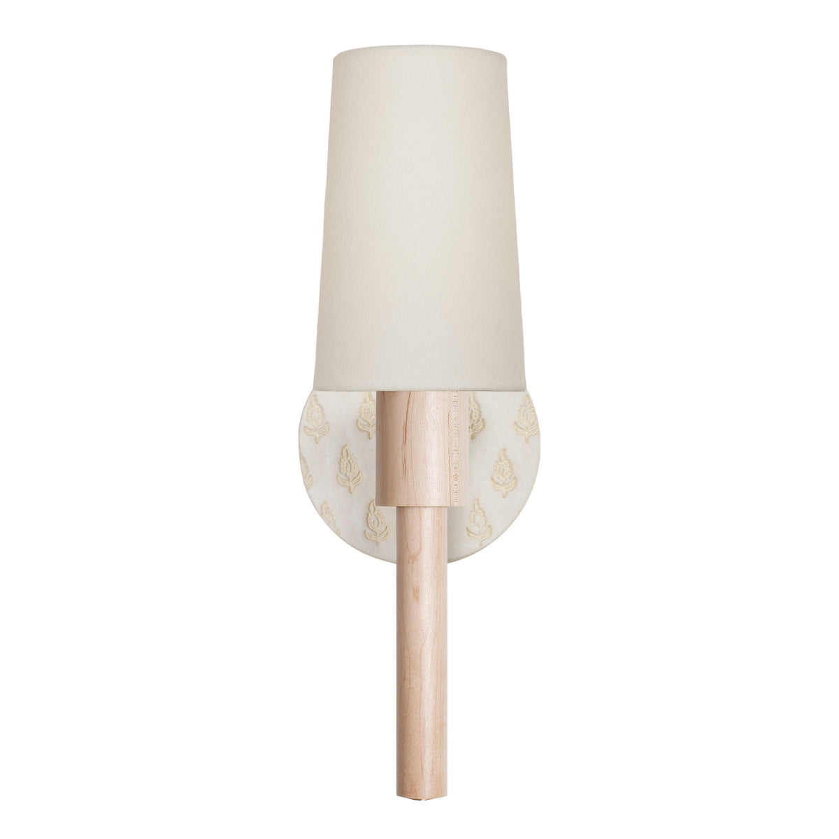 Parker Linen shown in Maple with a Natural White and Cream Floral Ceramic