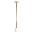 Parker Pendant shown in Maple with Brass