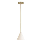 Petra Ceramic Pendant shown in Brass