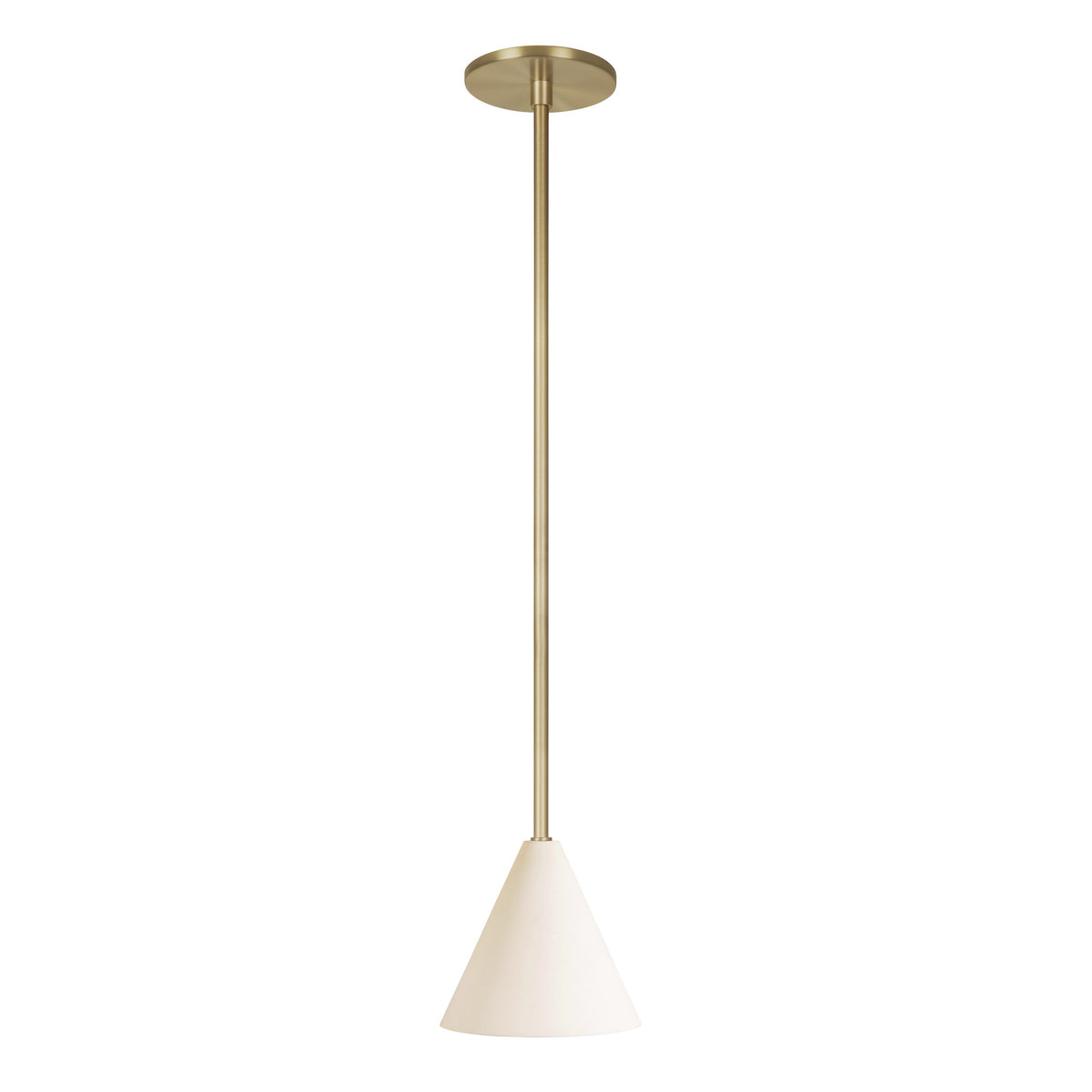 Petra Ceramic Pendant shown in Brass