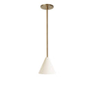 Petra Ceramic Pendant shown in Heirloom Brass