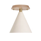 Petra Ceramic Surface shown in Brass with a Maple Wood canopy