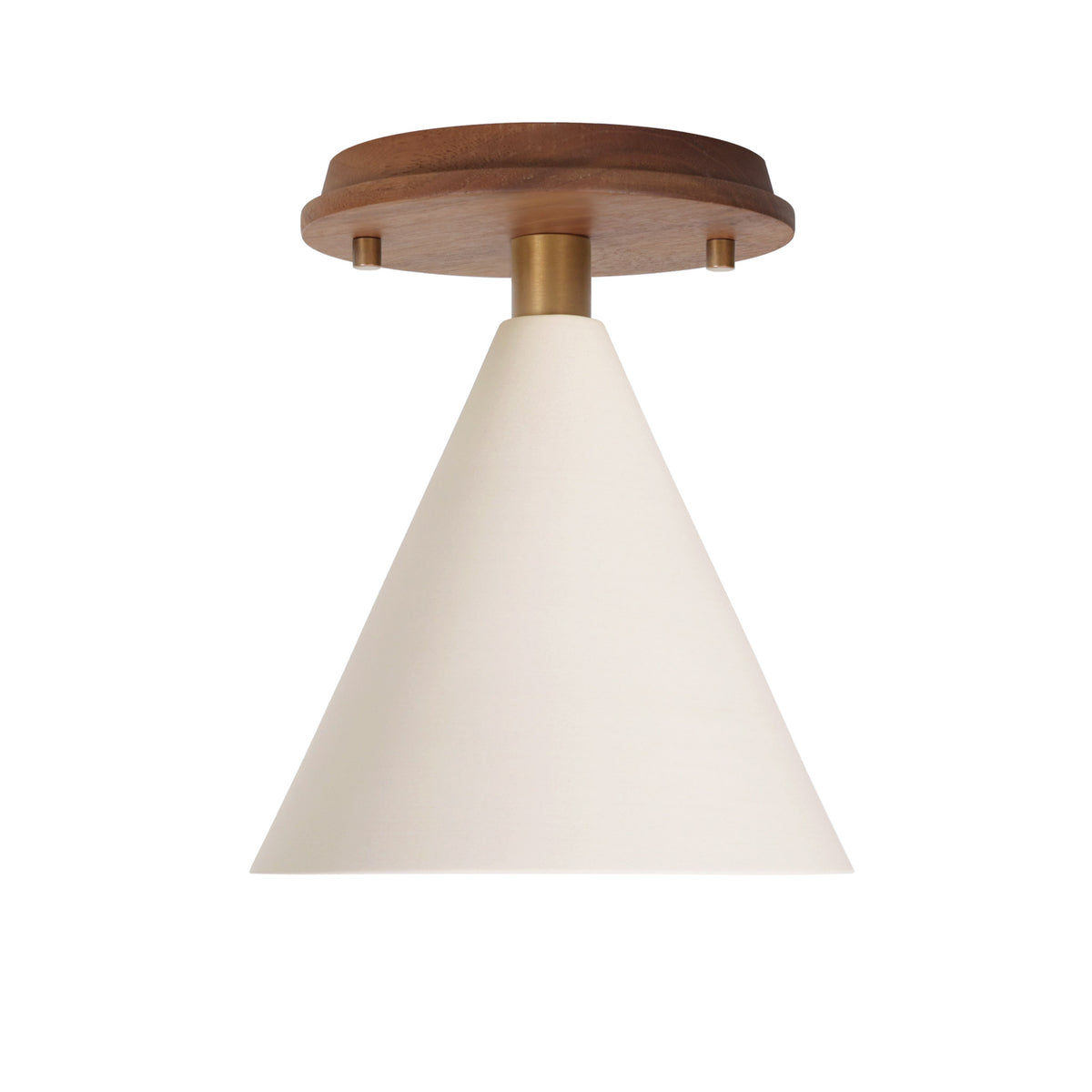 Petra Ceramic Surface shown in Heirloom Brass with a Walnut Wood canopy