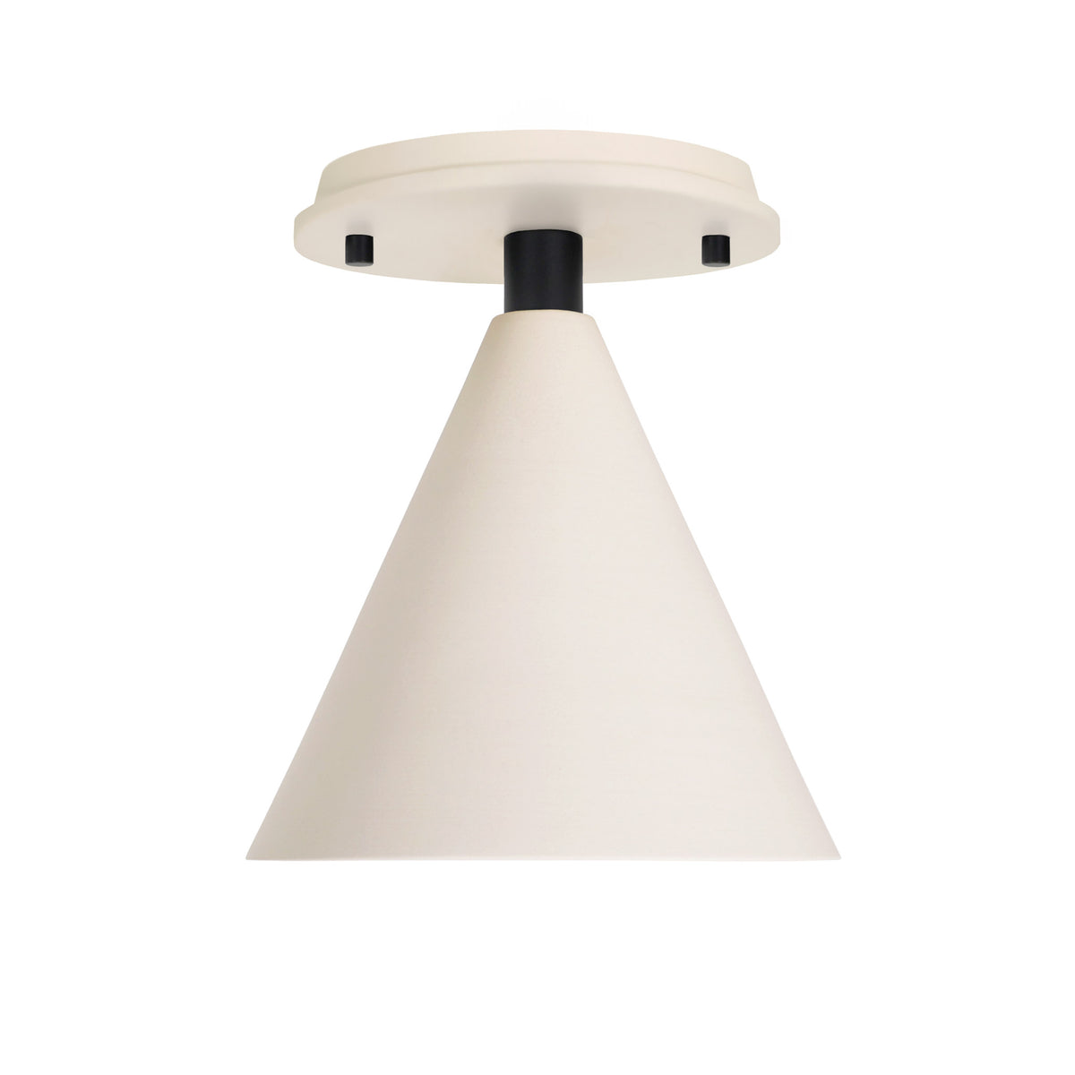 Petra Ceramic Surface shown in Matte Black with a Bone Ceramic canopy