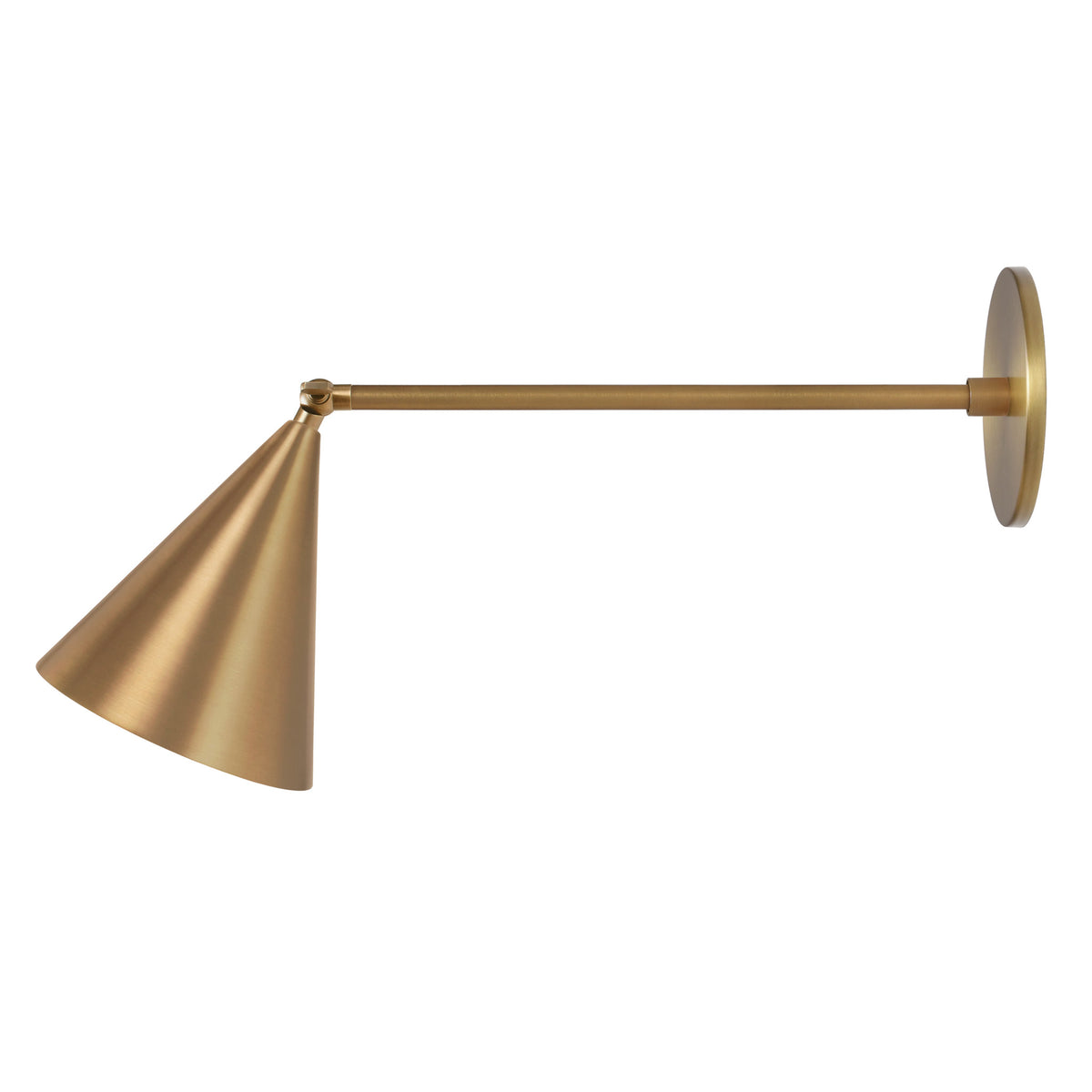 Petra Sconce shown in Heirloom Brass with a 12" arm