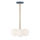 Selene Compass shown in Brass with an Ocean Blue Canopy