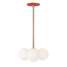 Selene Compass shown in Brass with a Persimmon Canopy