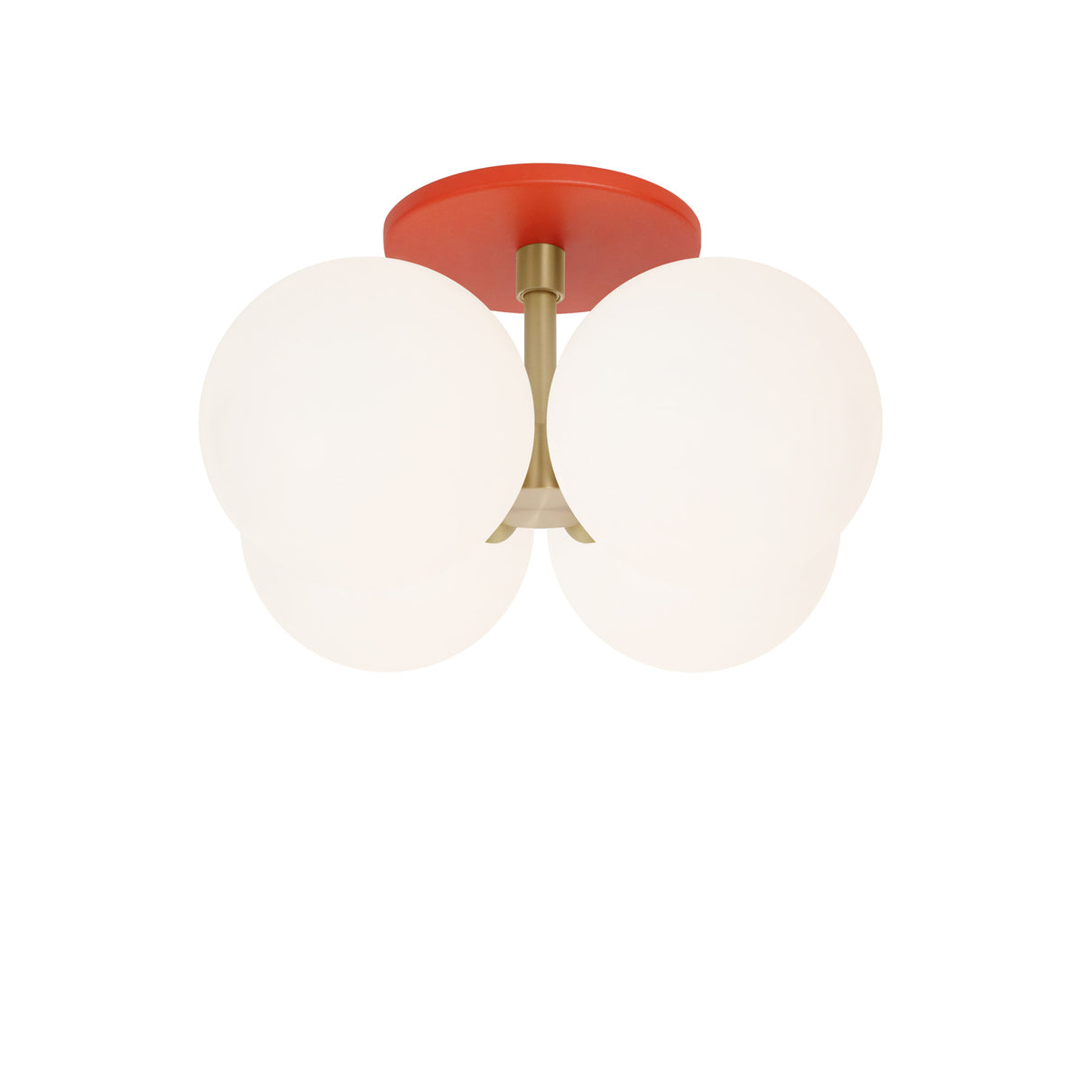 Selene Compass Surface shown in Brass with a Persimmon Canopy