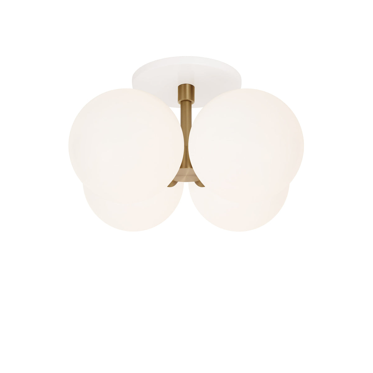 Selene Compass Surface shown in Heirloom Brass with a White Canopy