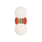 Selene Double shown in Brass with a Persimmon Canopy