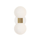 Selene Double shown in Brass with a White Canopy