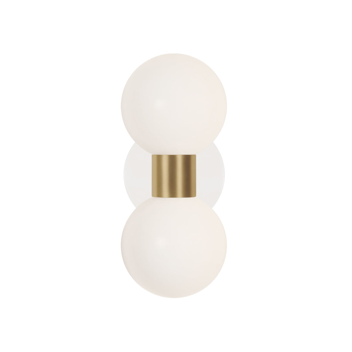 Selene Double shown in Brass with a White Canopy