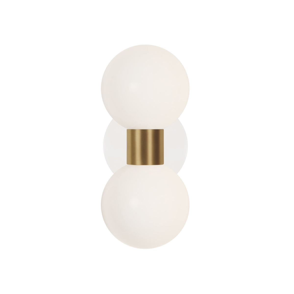Selene Double shown in Heirloom Brass with a White Canopy
