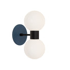 Selene Double shown in Matte Black with an Ocean Blue Canopy