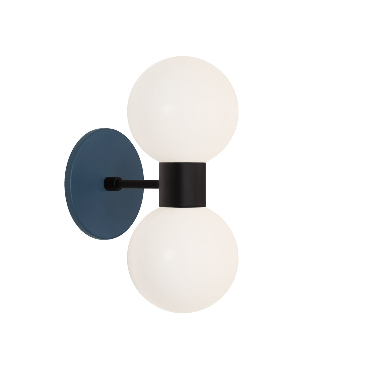 Selene Double shown in Matte Black with an Ocean Blue Canopy