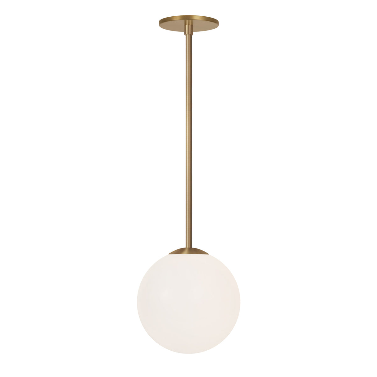 Selene 8" Pendant shown in Heirloom Brass