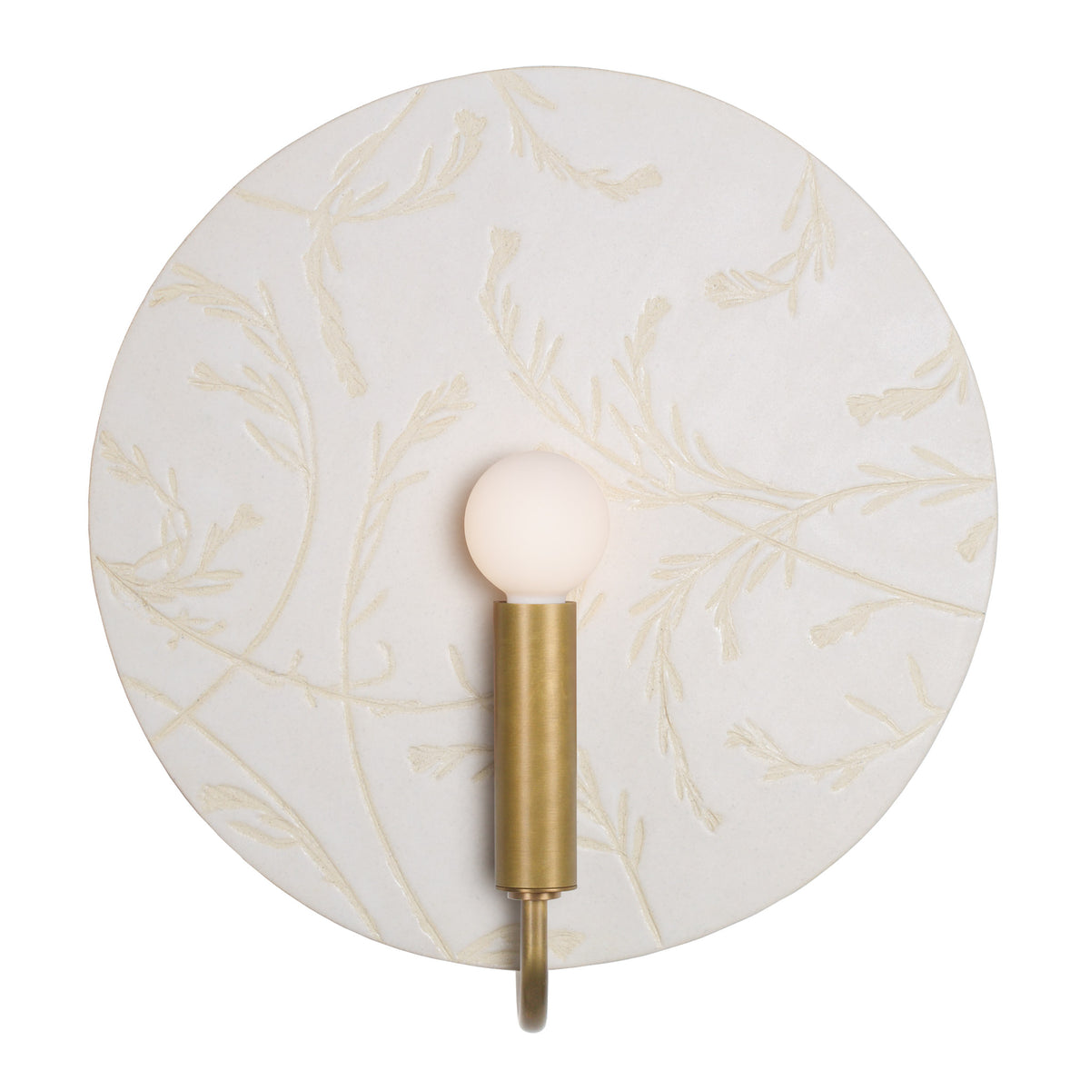 Tanglewood ADA shown in Heirloom Brass with a Natural White Tanglewood Ceramic 