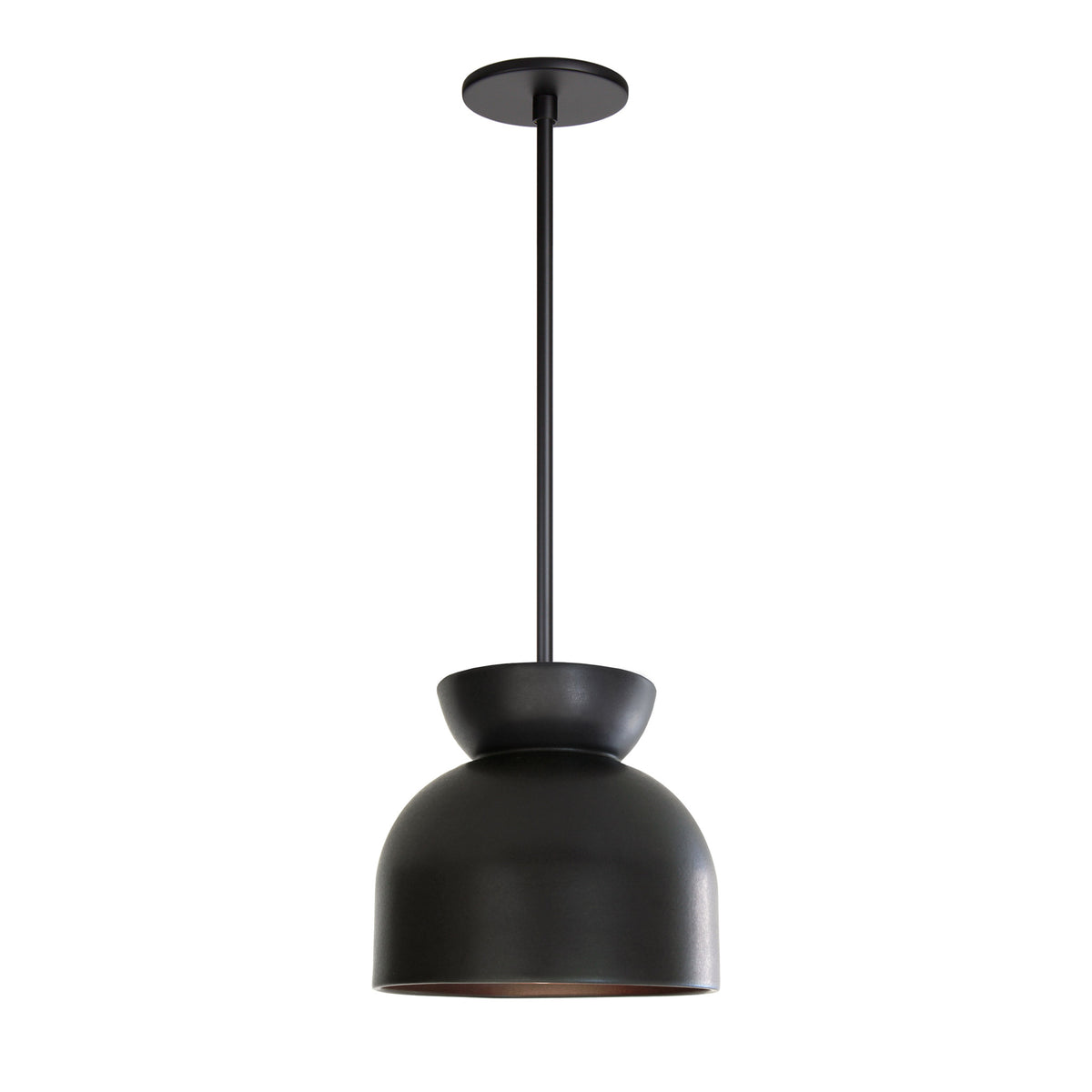Terra Amélie Pendant shown in Eclipse ceramic with Matte Black