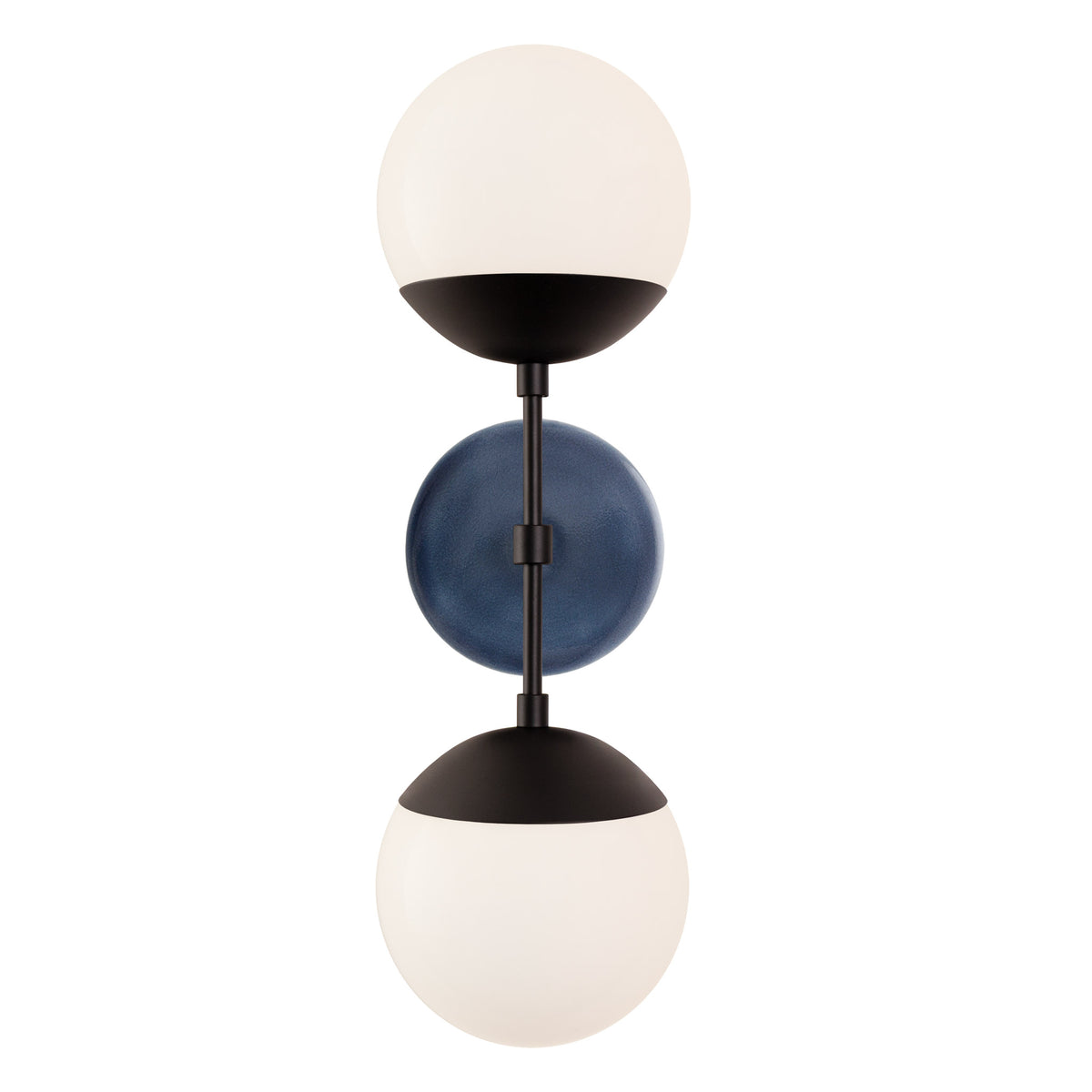 Theo shown in Matte Black with an Indigo Blue Swift Ceramic Canopy
