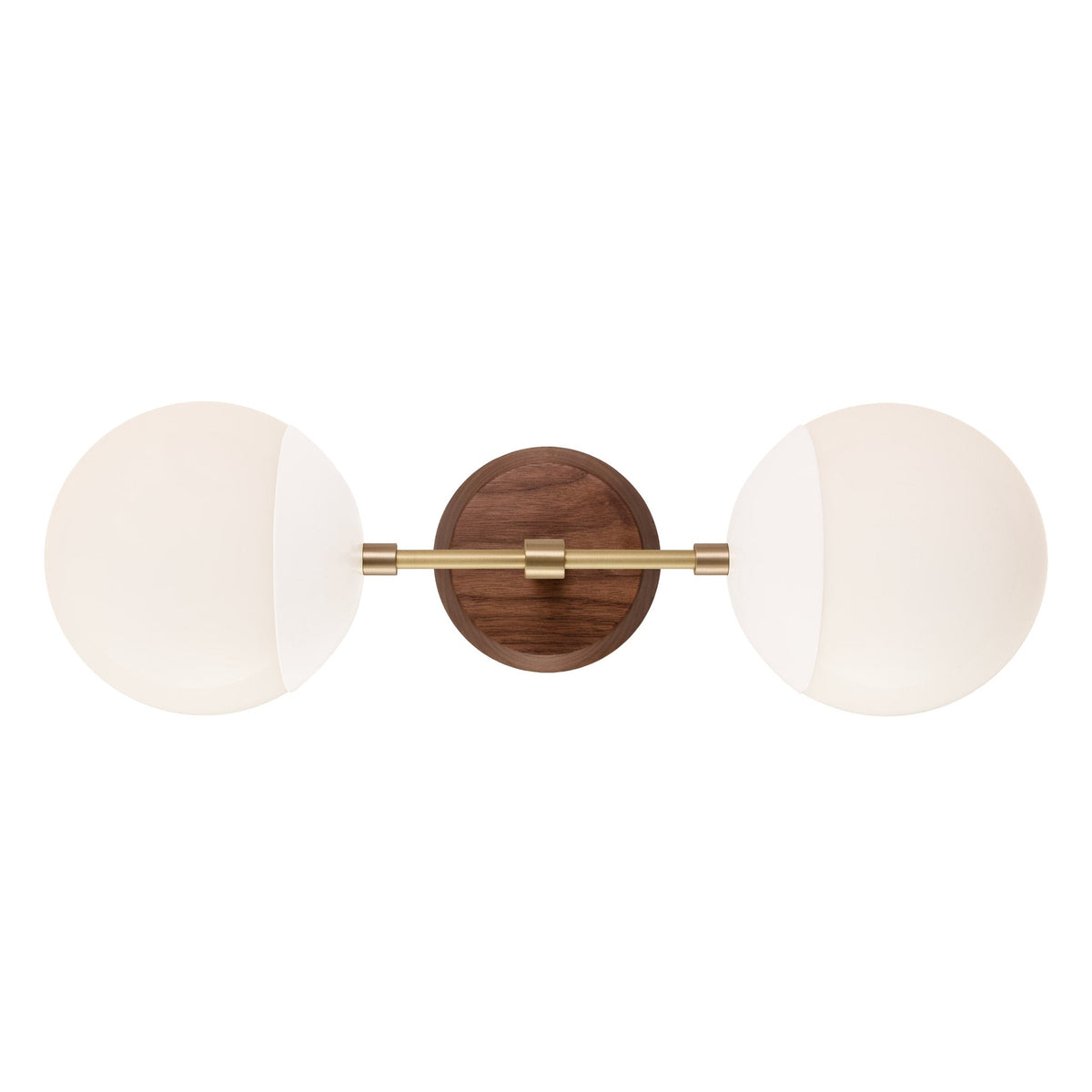Theo shown in White with Brass and a Walnut Wood Canopy