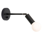 Tilt Sconce shown in Matte Black with a 6" arm and Backplate Dimmer Switch