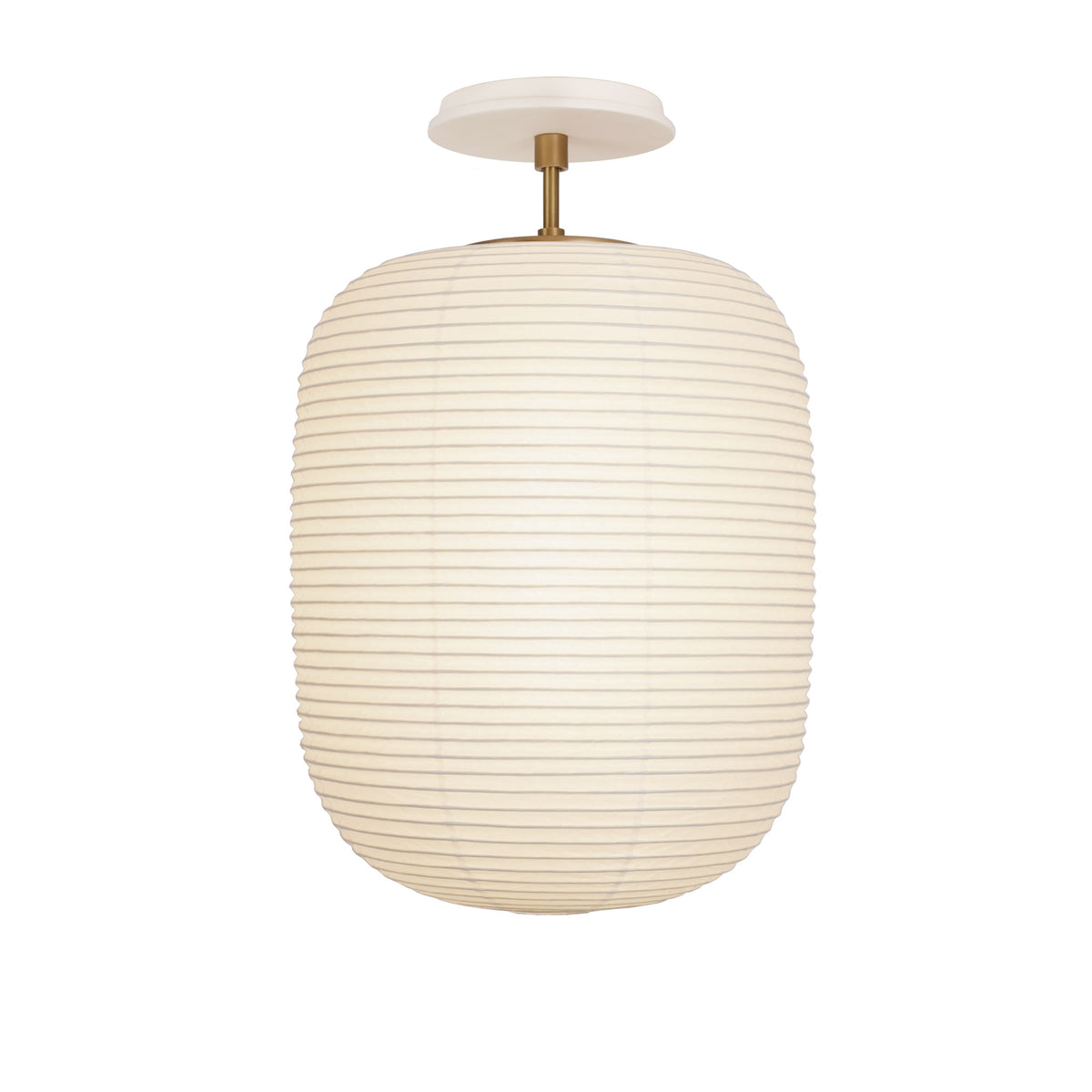 Umi Surface shown in Heirloom Brass with a Bone Ceramic Canopy