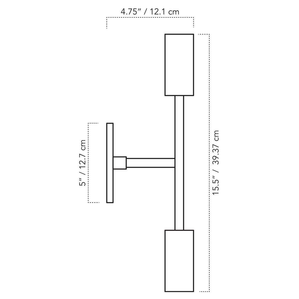 A Technical Drawing Of The Venus Wall Sconce