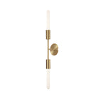 Venus shown in Heirloom Brass with T10 Porcelain Bulbs
